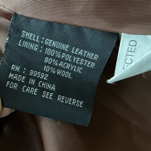 Perry Ellis Brown Nubuck Leather Car Coat Jacket - Picture 9 of 15